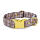 Collier pour chien Le Tartan chocolat